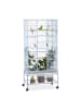 relaxdays Vogelvoliere in Hellgrau - (B)80 x (H)180 x (T)50 cm