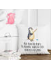 Mr. & Mrs. Panda Sofakissen Pinguin Angler mit Spruch in Weiß