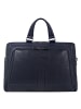 Piquadro Carl Aktentasche Leder 41 cm Laptopfach in blue