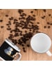 Mr. & Mrs. Panda Camping Emaille Tasse 35. Hochzeitstag Leinwand... in Schwarz