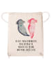 Mr. & Mrs. Panda Jutebeutel Axolotl Freundin mit Spruch in Creme
