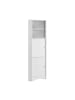 ABRIHOME Eckschrank in Weiß 36,5x36,5x155 cm mit 2 Ablagefächern Verstellbarem Boden