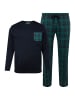 Men Plus Langer Schlafanzug in navy blau