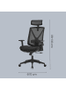 SONGMICS Bürostuhl Kime in Schwarz - (B)70 x (H)133 x (T)68.5 cm
