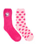 United Labels 2er Pack The Peanuts Snoopy Kuschelsocken warme Socken in rosa