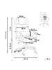 Beliani Bürostuhl WINNER in Beige/Schwarz/Silber - (W) 60 x (H) 112 x (L) 60 cm