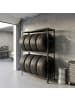 relaxdays Reifenregal in Schwarz - (B)110 x (H)180 x (T)40 cm
