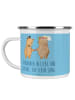 Mr. & Mrs. Panda Camping Emaille Tasse Kirchliche Trauung Liebe ... in Sky Blue