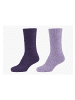 camano Socken Cosy Kuschelsocken Flauschig Warm Damen Lang Flauschsocken Für Winter Plüschsocken Set Frauen 4er Pack warm & cozy in mulberry purple