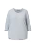 Ulla Popken Shirt in hellgrau mélange