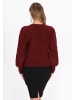 faina Women Sweater in wine red