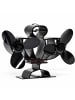 relaxdays Kaminventilator in Schwarz - (B)23 x (H)16,5 x (T)9 cm