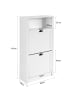 SoBuy Schuhschrank in Reinweiß - (W) 24 x (H) 110 x (L) 60 cm
