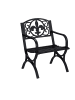 relaxdays Gartenstuhl in Schwarz - (B)60 x (H)85,5 x (T)56 cm