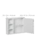 relaxdays Spiegelschrank in Weiß - (B)60 x (H48 x (T)18 cm