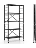 COSTWAY 5 Stufig Lagerregal in Schwarz