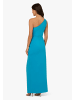 Adrianna Papell Langes Abendkleid One Shoulder Scuba Gown in Blue Azure