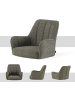 DUBI Möbel 2er-Set: Drehstuhl THOMAS-ZARA in Grün - (B)58 x (H)87 x  (T)62 cm