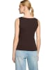 Zero  Basic Shirt mit U-Boot-Ausschnitt in Chocolate Plum