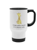 Mr. & Mrs. Panda thermosbecher Giraffe Zufrieden mit Spruch in Weiß