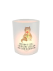 Mr. & Mrs. Panda Windlicht aus Glas Otter Blumenstrauß mit Spruch in Transparent