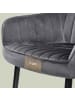 SONGMICS 2er-Set: Esszimmerstuhl in Dunkelgrau-Schwarz - (B)62.5 x (H)85 x (T)60 cm