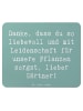 Mr. & Mrs. Panda Mouse Pad Spruch Lieber Gärtner mit Spruch in Meeresbrise
