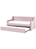 Beliani Tagesbett MONTARGIS in Rosa - (W) 91 x (H) 94 x (L) 219 cm