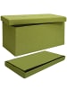DuneDesign Sitzbank mit Trennwand 76x38x38 cm faltbar Grün grün