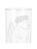 Mr. & Mrs. Panda Wasserglas Stinktier  mit Spruch in Transparent