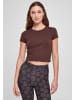 Urban Classics Cropped T-Shirts in brown