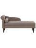 Beliani Chaiselongue YVOIRE in Beige/Schwarz - (W) 68 x (H) 72 x (L) 151 cm