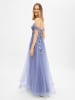 Unique Abendkleid in indigo - 0001