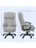 HOMCOM Bürostuhl in Hellgrau 79L x 68,5B x 125H cm