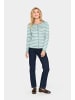 SAINT TROPEZ Strickjacke MilaSZ Gerade Passform in Blue Surf Melange