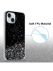 cadorabo Hülle für Apple iPhone 15 PLUS Glitter in Schwarz mit Glitter