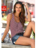 LASCANA Strandtop in beere, creme