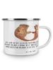 Mr. & Mrs. Panda Camping Emaille Tasse 4. Hochzeitstag Seidenhoc... in Transparent