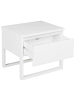 Beliani Nachttisch GIULIA in Weiß - (W) 50 x (H) 43 x (L) 41 cm