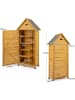 COSTWAY Gartenschrank Geräteschuppen Fichtenholz 81 x 46 x 174 cm in Braun