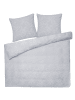Beliani 3-tlg Bettwäsche-Set MORNINGSIDE in Grau/Weiß