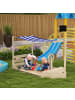 Outsunny Sandkasten in Naturholz 180L x 103B x 144,5H cm