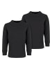 Urban Classics Urban Classics Boys Heavy Oversized Pocket Longsleeve 2-Pack in black+black