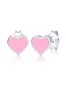 Elli Ohrringe 925 Sterling Silber Herz in Rosa
