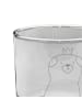 Mr. & Mrs. Panda Whiskey Glas Mops Krone ohne Spruch in Transparent