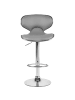 Beliani 2-tlg Drehhocker CONWAY in Grau/Silber
