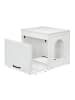 relaxdays Katzenschrank in Weiß/ Grau - (B)60 x (H)53,5 x (T)51,5 cm