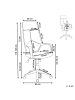 Beliani Bürostuhl DELIGHT II in Blau/Schwarz - (W) 64 x (H) 116 x (L) 64 cm