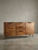 KADIMA DESIGN Design Sideboard NISHAN 160 x 40 x 88 cm Massiv Holz,