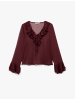 KOTON BLUSE LS in Bordo